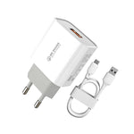 WK WP-U57 Max ที่ชาร์จเร็วสูงสุด 18W QC3.0 + สายข้อมูล USB เป็น 8 Pin, ปลั๊ก US, ปลั๊ก EU