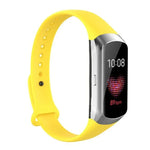 สายรัดข้อมือซิลิโคนปุ่มเล็บเงาสำหรับ Samsung Galaxy Fit SM-R370