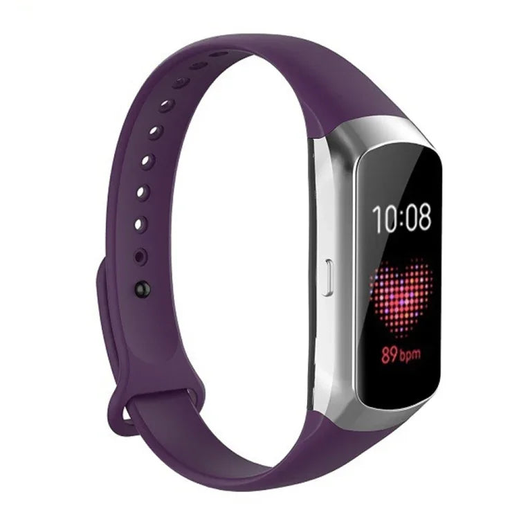 สายรัดข้อมือซิลิโคนปุ่มเล็บเงาสำหรับ Samsung Galaxy Fit SM-R370
