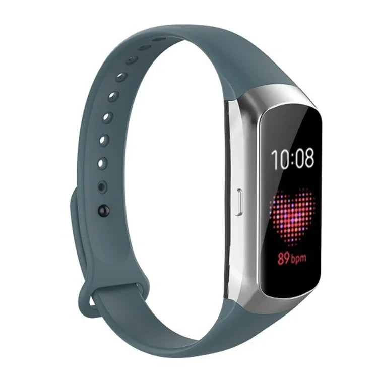 สายรัดข้อมือซิลิโคนปุ่มเล็บเงาสำหรับ Samsung Galaxy Fit SM-R370