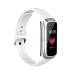 สายรัดข้อมือซิลิโคนพร้อมหัวเข็มขัดเหล็กสีดำสำหรับ Samsung Galaxy Fit SM-R370