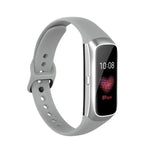 สายรัดข้อมือซิลิโคนพร้อมหัวเข็มขัดเหล็กสีดำสำหรับ Samsung Galaxy Fit SM-R370