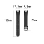 สายรัดข้อมือซิลิโคนพร้อมหัวเข็มขัดเหล็กสีดำสำหรับ Samsung Galaxy Fit SM-R370