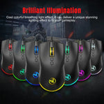 HXSJ A883 เมาส์เกมมิ่งมีสาย 7 ปุ่ม 6400DPI ไฟ RGB แบบกลไก