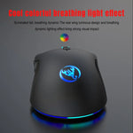 HXSJ A883 เมาส์เกมมิ่งมีสาย 7 ปุ่ม 6400DPI ไฟ RGB แบบกลไก