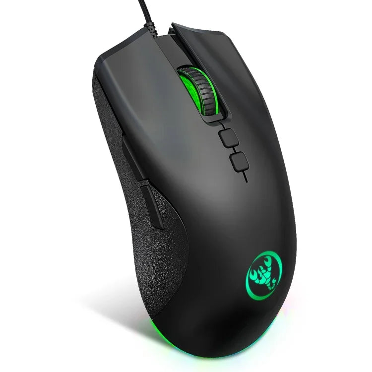 HXSJ A883 เมาส์เกมมิ่งมีสาย 7 ปุ่ม 6400DPI ไฟ RGB แบบกลไก