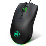 HXSJ A883 เมาส์เกมมิ่งมีสาย 7 ปุ่ม 6400DPI ไฟ RGB แบบกลไก