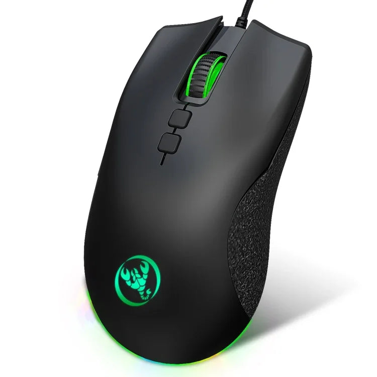 HXSJ A883 เมาส์เกมมิ่งมีสาย 7 ปุ่ม 6400DPI ไฟ RGB แบบกลไก