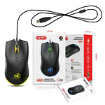HXSJ A883 เมาส์เกมมิ่งมีสาย 7 ปุ่ม 6400DPI ไฟ RGB แบบกลไก