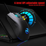 HXSJ A883 เมาส์เกมมิ่งมีสาย 7 ปุ่ม 6400DPI ไฟ RGB แบบกลไก