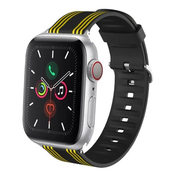 Silicone Replaceable Watch Strap, For Apple Watch Ultra 49mm / Series 8&7 45mm / SE 2&6&SE&5&4 44mm / 3&2&1 42mm, For Apple Watch Series 8&7 41mm / SE 2&6&SE&5&4 40mm / 3&2&1 38mm, For Apple Watch Series 7 45mm / 6 & SE & 5 & 4 44mm / 3 & 2 & 1 42mm   ...