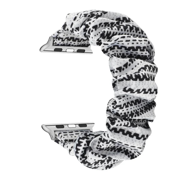 Fabric Hair Ring Replacement Strap Watchband For, Apple Watch Series 8&7 45mm / SE 2&6&SE&5&4 44mm / 3&2&1 42mm, Apple Watch Series 8&7 41mm / SE 2&6&SE&5&4 40mm / 3&2&1 38mm