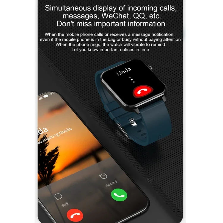 นาฬิกาอัจฉริยะหน้าจอสี TFT 1.7 นิ้ว รุ่น E86 กันน้ำมาตรฐาน IP68 รองรับการตรวจวัดออกซิเจนในเลือด / ตรวจวัดอุณหภูมิร่างกาย / วินิจฉัยทางการแพทย์ด้วย AI สาย TPU, สาย TPU(สีน้ำเงิน), สาย TPU(สีดำ), สาย TPU(สีแดง)