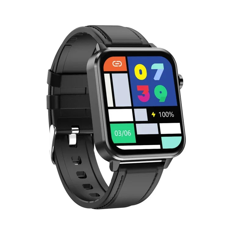 นาฬิกาอัจฉริยะหน้าจอสี TFT 1.7 นิ้ว รุ่น E86 กันน้ำมาตรฐาน IP68 รองรับการตรวจวัดออกซิเจนในเลือด / ตรวจวัดอุณหภูมิร่างกาย / วินิจฉัยทางการแพทย์ด้วย AI สายหนัง, สายหนัง(สีดำ), สายหนัง(สีน้ำตาล)