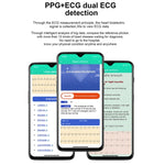 นาฬิกาอัจฉริยะหน้าจอสี TFT 1.7 นิ้ว รุ่น E86 กันน้ำมาตรฐาน IP68 รองรับการตรวจวัดออกซิเจนในเลือด / ตรวจวัดอุณหภูมิร่างกาย / วินิจฉัยทางการแพทย์ด้วย AI สายหนัง, สายหนัง(สีดำ), สายหนัง(สีน้ำตาล)