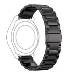 สายรัดนาฬิกาแบบหัวเข็มขัดแบนสามชั้นสแตนเลส 20mm สำหรับ Samsung Galaxy Watch Active 2 / Amazfit GTS 2