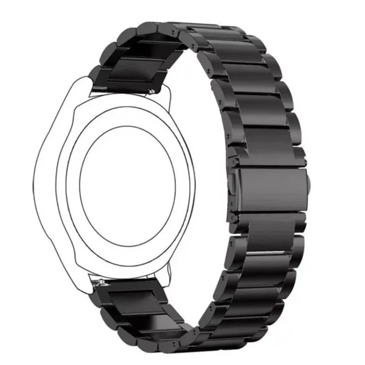 สายรัดนาฬิกาแบบหัวเข็มขัดแบนสามชั้นสแตนเลส 20mm สำหรับ Samsung Galaxy Watch Active 2 / Amazfit GTS 2