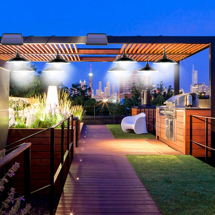ไฟโซลาร์เซลล์ 2 in 1 สำหรับภูมิทัศน์ ลานบ้าน ทางเดิน โคมไฟระย้าเรโทร 32-LED, แสงขาว, แสงวอร์ม