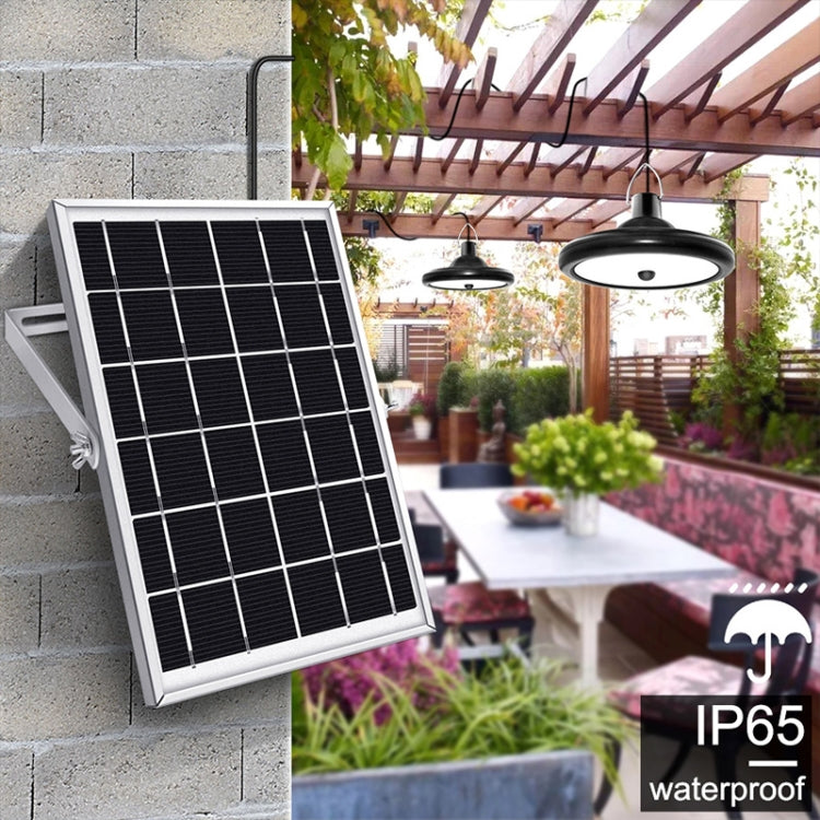 ไฟโซลาร์เซลล์อัจฉริยะ 2 in 1 112LED สำหรับในร่มและกลางแจ้ง สวน โรงรถ โคมไฟ LED แสงขาว 2 in 1 แสงวอร์ม 2 in 1