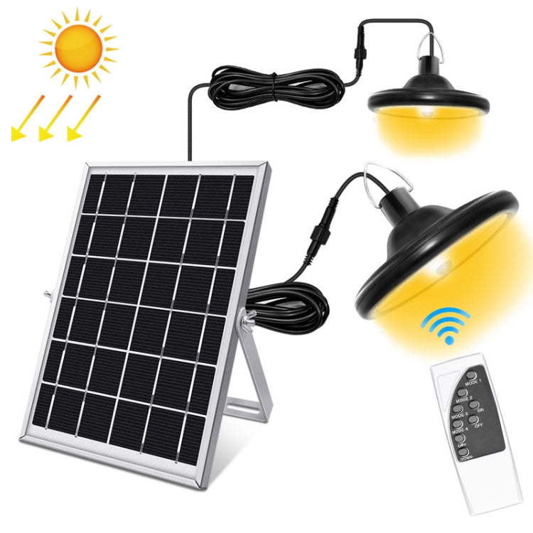 ไฟโซลาร์เซลล์อัจฉริยะ 2 in 1 112LED สำหรับในร่มและกลางแจ้ง สวน โรงรถ โคมไฟ LED แสงขาว 2 in 1 แสงวอร์ม 2 in 1