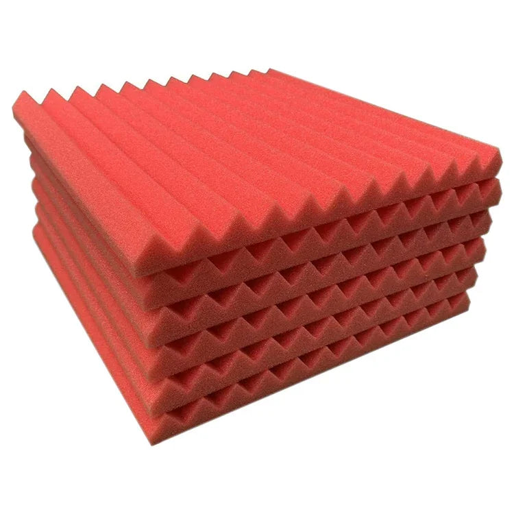 แผ่นซับเสียงแบบร่องสามเหลี่ยมสำหรับห้องบันทึกเสียงกลอง ขนาด 30x30x2.5cm สำลีซับเสียง 6 ชิ้น, 10 ชิ้น, 12 ชิ้น, 20 ชิ้น, 24 ชิ้น