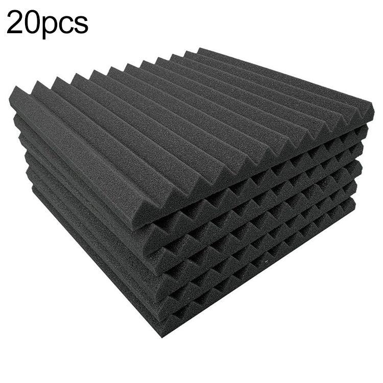 แผ่นซับเสียงแบบร่องสามเหลี่ยมสำหรับห้องบันทึกเสียงกลอง ขนาด 30x30x2.5cm สำลีซับเสียง 6 ชิ้น, 10 ชิ้น, 12 ชิ้น, 20 ชิ้น, 24 ชิ้น