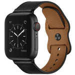 สายหนังรูคู่ สำหรับ Apple Watch Series 6 & SE &, 5 & 4 ขนาด 44 มม. / 3 & 2 & 1 ขนาด 42 มม., 5 & 4 ขนาด 40 มม. / 3 & 2 & 1 ขนาด 38 มม.