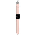 สายรัดนาฬิกาหนังแท้พร้อมหัวเข็มขัดเงินแบบผีเสื้อเปลี่ยนได้ สำหรับ Apple Watch Series 6 & SE & 5 & 4 ขนาด 40 มม. / 3 & 2 & 1 ขนาด 38 มม., หัวเข็มขัดเงินสำหรับ Apple Watch Series 7 ขนาด 41 มม. / 6 & SE & 5 & 4 ขนาด 40 มม. / 3 & 2 & 1 ขนาด 38 มม.