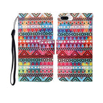 Painted Pattern Horizontal Flip Leathe Case, For iPhone 6, For iPhone 6 Plus, For iPhone 7 Plus