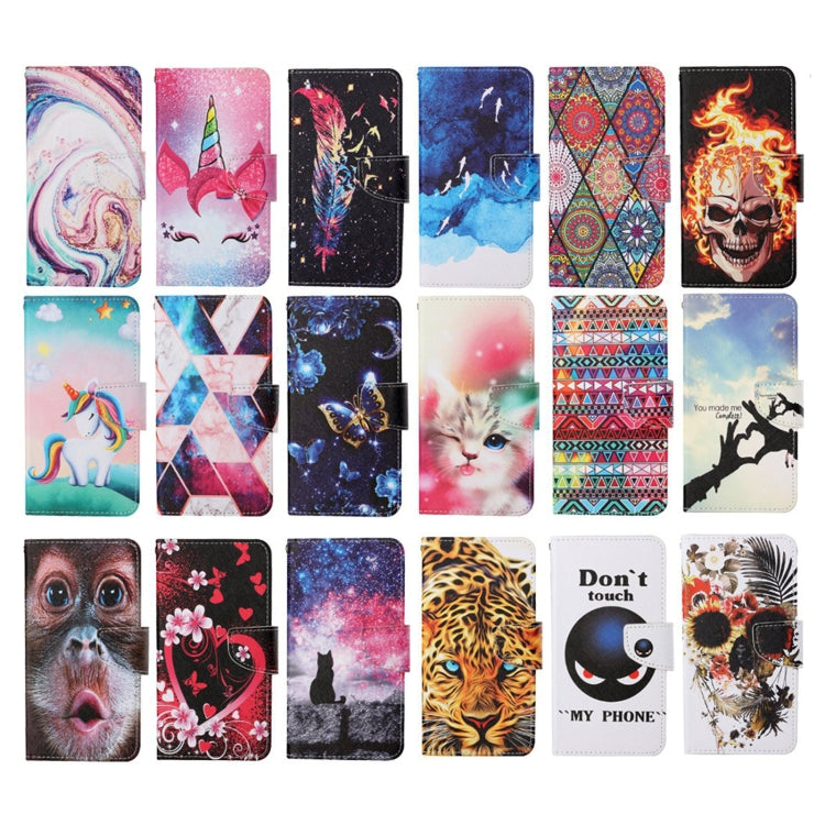 Painted Pattern Horizontal Flip Leathe Case, For iPhone SE (2020)/ 7 /8, For iPhone X, For iPhone XR
