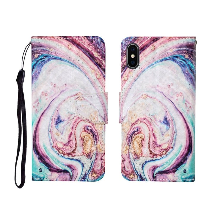 Painted Pattern Horizontal Flip Leathe Case, For iPhone SE (2020)/ 7 /8, For iPhone X, For iPhone XR