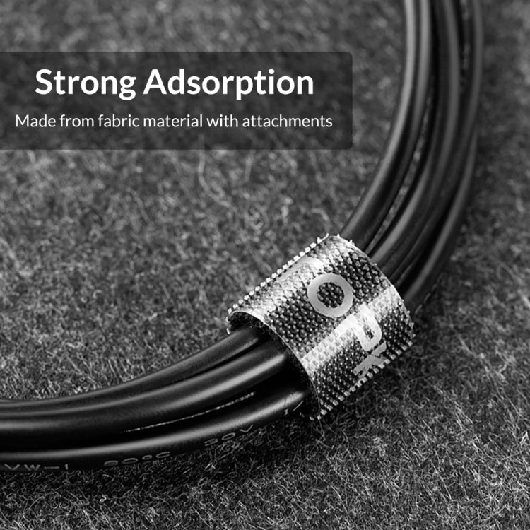4 ชิ้น สายรัดไนลอนแบบใช้ซ้ำได้และแบ่งแยกได้ ติดตะขอและห่วง ความยาว 1 ม.