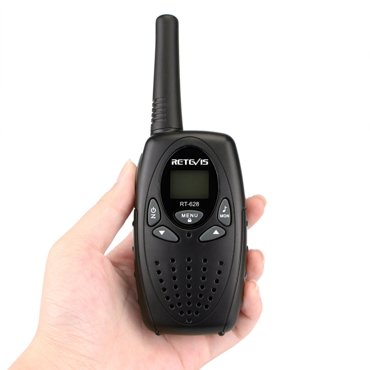 ชุดคู่ RETEVIS RT628 วิทยุสื่อสารเด็กแบบมือถือ กำลัง 0.5W ความถี่ US 462.550-467.7125MHz 22 ช่อง, RT628 (สีดำ), RT628 (สีขาว), RT628 (สีแดง)