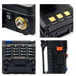 RETEVIS RT-5R วิทยุสื่อสารมือถือ USB สองช่วงความถี่ 400-520MHz + 136-174MHz 128 ช่อง, USB, ปลั๊ก EU, ปลั๊ก UK