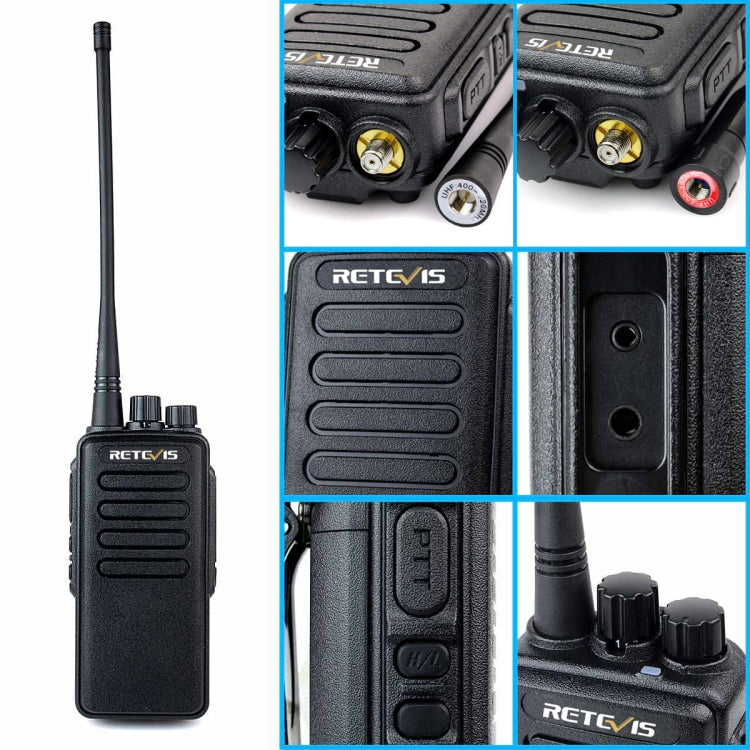 RETEVIS RT1 วิทยุสื่อสารมือถือ UHF 10W 400-520MHz 16 ช่อง, RT1 400-520MHz ปลั๊ก US, RT1 400-520MHz ปลั๊ก EU