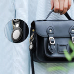 เคสหนังวัวชั้นบนป้องกันรอยขีดข่วน พร้อมพวงกุญแจสลับได้ สำหรับ AirTag รุ่นที่ 2 / รุ่นที่ 1