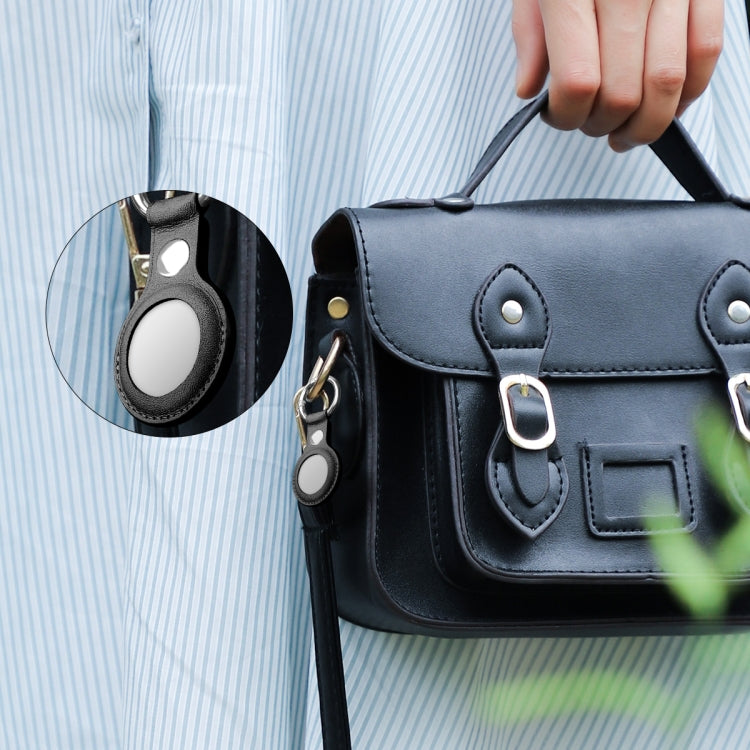 เคสหนังวัวชั้นบนป้องกันรอยขีดข่วน พร้อมพวงกุญแจสลับได้ สำหรับ AirTag รุ่นที่ 2 / รุ่นที่ 1