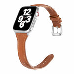 สายรัดนาฬิกาหนังแบบบางรูปตัวทีอเนกประสงค์ สำหรับ Apple Watch Series 7 ขนาด 45 มม. / 6 & SE & 5 & 4 ขนาด 44 มม. / 3 & 2 & 1 ขนาด 42 มม., สำหรับ Apple Watch Series 7 ขนาด 41 มม. / 6 & SE & 5 & 4 ขนาด 40 มม. / 3 & 2 & 1 ขนาด 38 มม.