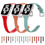 สายรัดนาฬิกาหนังแบบบางรูปตัวทีอเนกประสงค์ สำหรับ Apple Watch Series 7 ขนาด 45 มม. / 6 & SE & 5 & 4 ขนาด 44 มม. / 3 & 2 & 1 ขนาด 42 มม., สำหรับ Apple Watch Series 7 ขนาด 41 มม. / 6 & SE & 5 & 4 ขนาด 40 มม. / 3 & 2 & 1 ขนาด 38 มม.