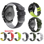 For Garmin Fenix 6 Two-color Silicone Round Hole Quick Release Replacement Strap Watchband, For Garmin Fenix 6