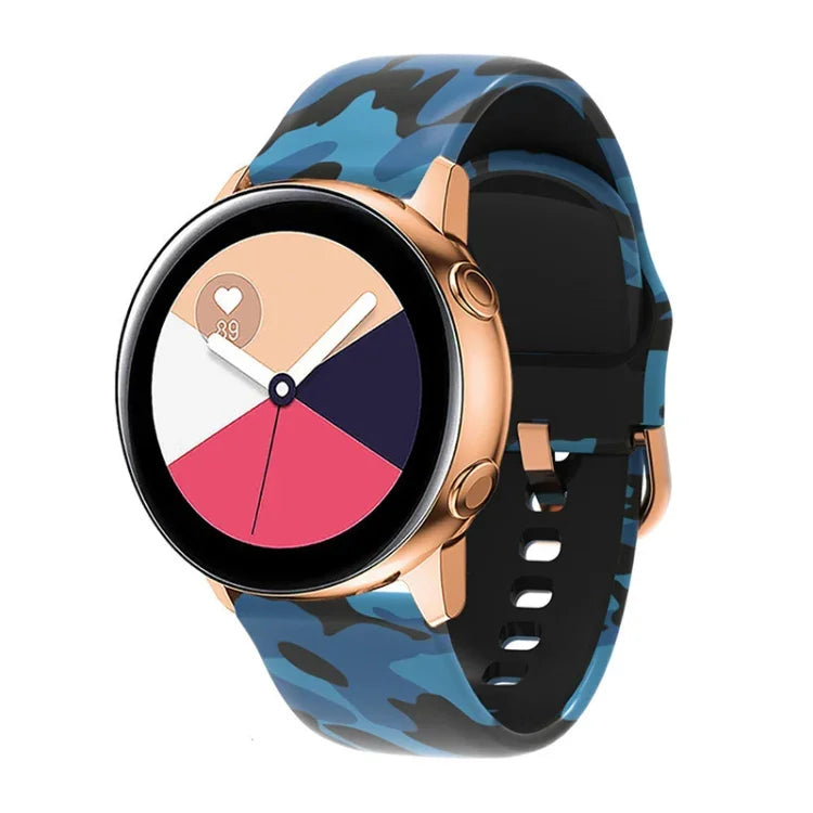 สายรัดนาฬิกาซิลิโคนสำหรับพิมพ์ทดแทน สำหรับ Samsung Galaxy Watch 42 มม. สำหรับ Samsung Galaxy Watch 46 มม.