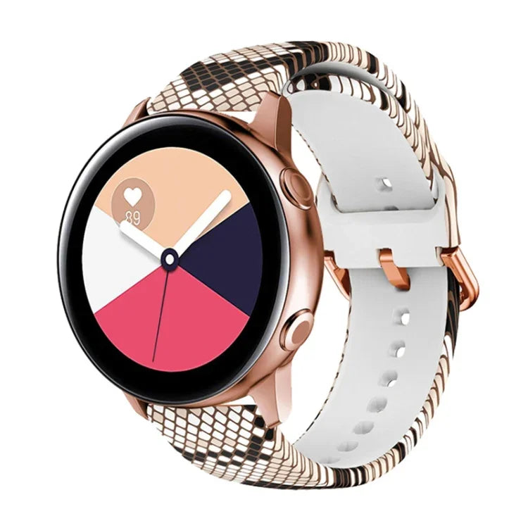 สายรัดนาฬิกาซิลิโคนสำหรับพิมพ์ทดแทน สำหรับ Samsung Galaxy Watch 42 มม. สำหรับ Samsung Galaxy Watch 46 มม.