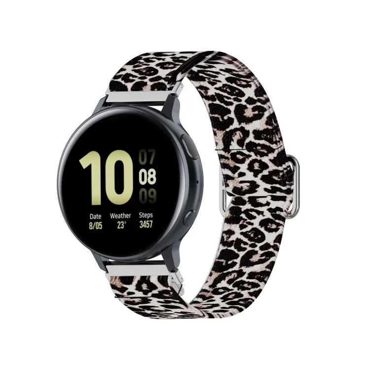 Adjustable Elastic Printing Replacement Watchband, 20mm For Samsung Galaxy Watch Active2 / Active, 22mm For Galaxy Watch3 45mm/ Huawei Watch GT 2 Pro
