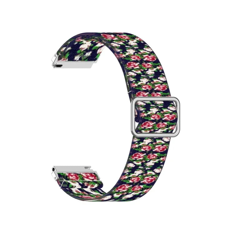 Adjustable Elastic Printing Replacement Watchband, 20mm For Samsung Galaxy Watch Active2 / Active, 22mm For Galaxy Watch3 45mm/ Huawei Watch GT 2 Pro
