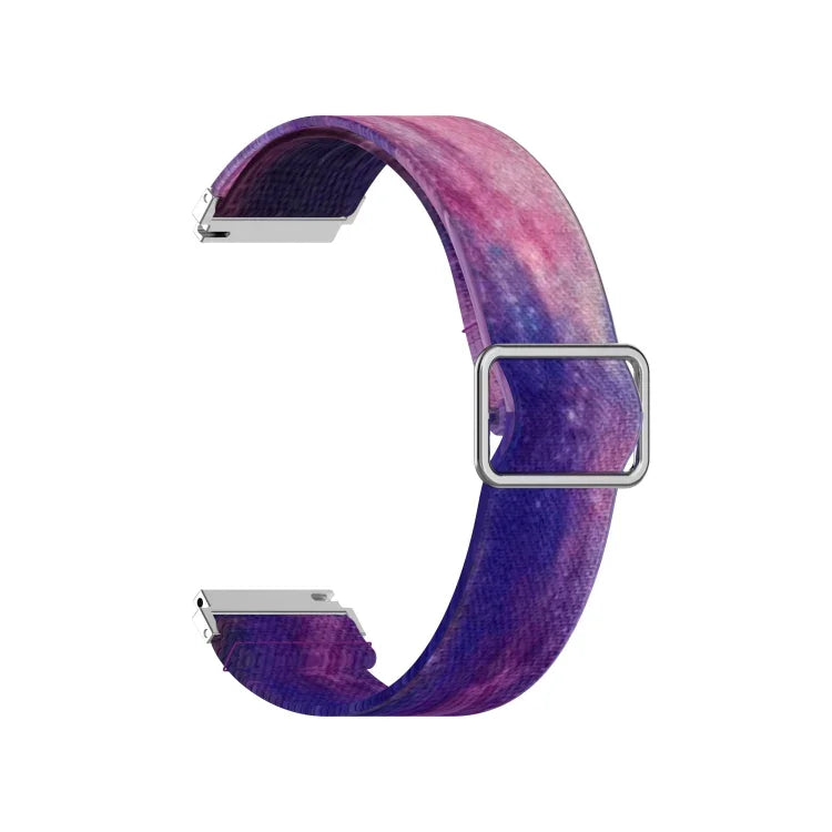 Adjustable Elastic Printing Replacement Watchband, 20mm For Samsung Galaxy Watch Active2 / Active, 22mm For Galaxy Watch3 45mm/ Huawei Watch GT 2 Pro