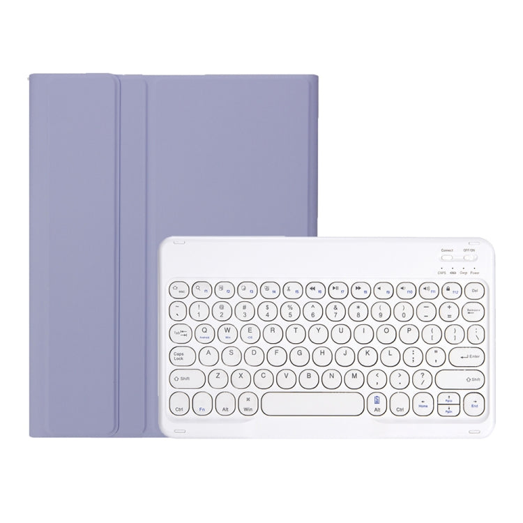YT11B เคสหนังคีย์บอร์ดบลูทูธถอดได้ลายผิวหนังสีลูกกวาด สำหรับ iPad Air 4 2020 / Air 5 2022 / Pro 11 นิ้ว 2022 / 2021 / 2020 / 2018 (สีขาวน้ำแข็ง), สำหรับ iPad Air 11 2024 / 2025 / Air 2020 10.9