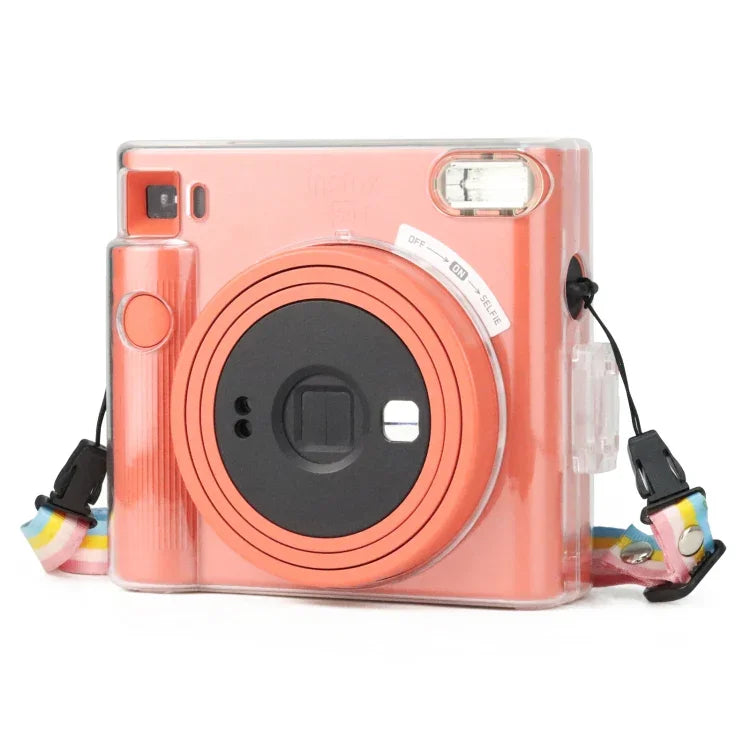 กระเป๋ากล้องคริสตัลใสพร้อมสายสะพายไหล่สำหรับ Fujifilm Instax Square SQ1, สำหรับ Fujifilm Instax Square SQ1