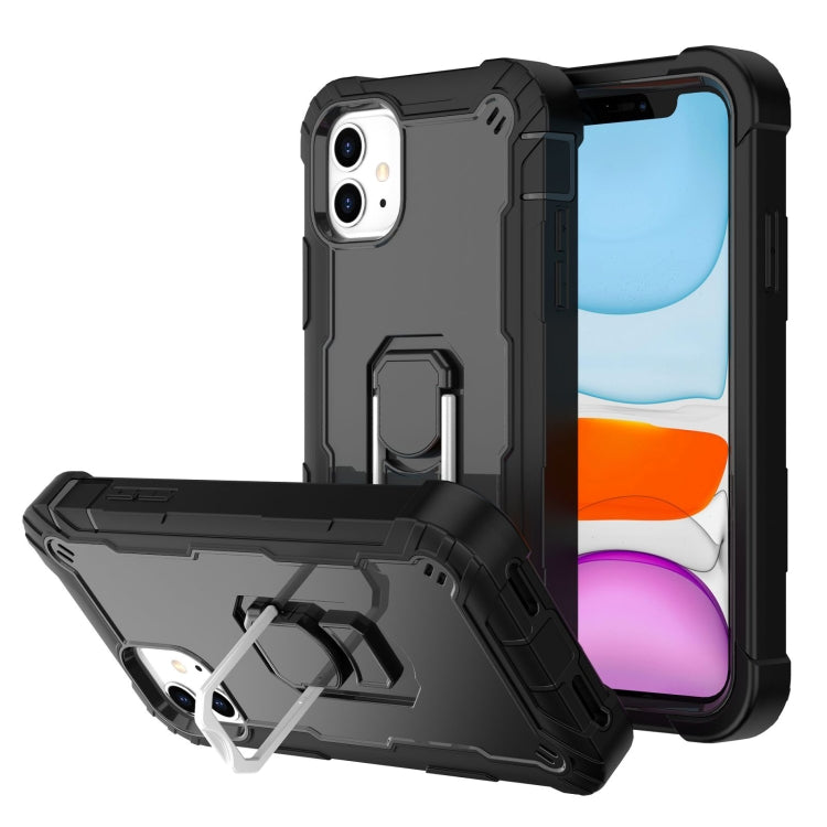 PC + Rubber 3-layers Shockproof Protective Case with Rotating Holder, For iPhone 8 Plus / 7 Plus, For iPhone 11, For iPhone 11 Pro, For iPhone 11 Pro Max
