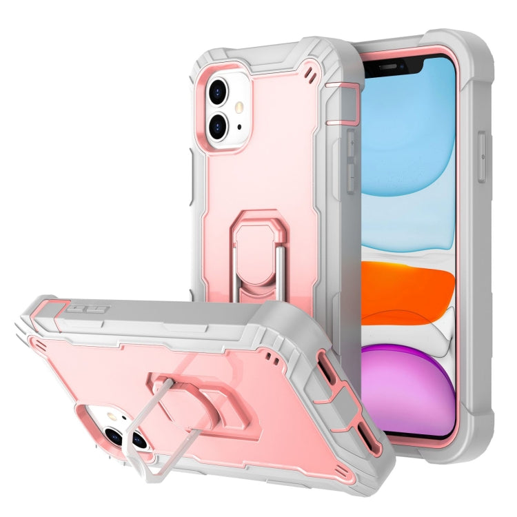 PC + Rubber 3-layers Shockproof Protective Case with Rotating Holder, For iPhone 8 Plus / 7 Plus, For iPhone 11, For iPhone 11 Pro, For iPhone 11 Pro Max