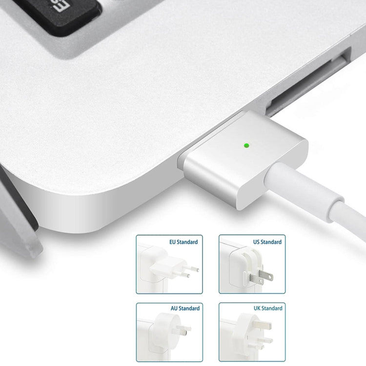 อะแดปเตอร์ไฟ MagSafe 2 85W 20V 4.25A 5 พิน รุ่น A1424 สำหรับ MacBook ความยาวสาย 1.6 ม., ปลั๊ก 85W แบบ UK, ปลั๊ก 85W แบบ AU, ปลั๊ก 85W แบบ EU